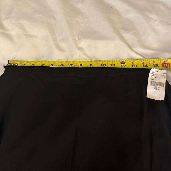 Draper’s and Damon’s Black‎ with Sheer Overlay Tea-Length A-Line Georgette Skirt - Picture 7 of 8